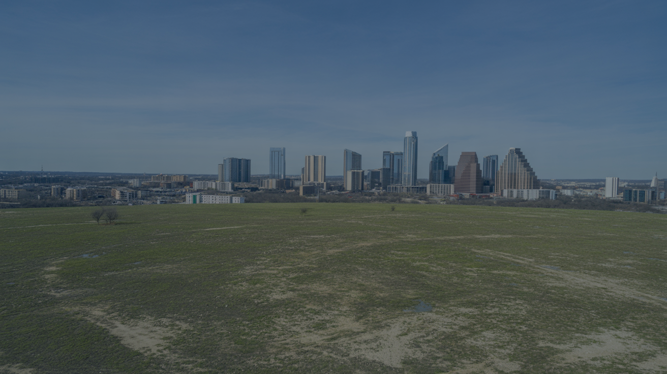 Austin skyline with development land