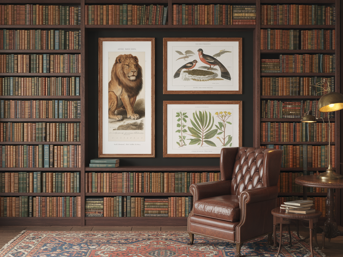Natural History Wall in a study