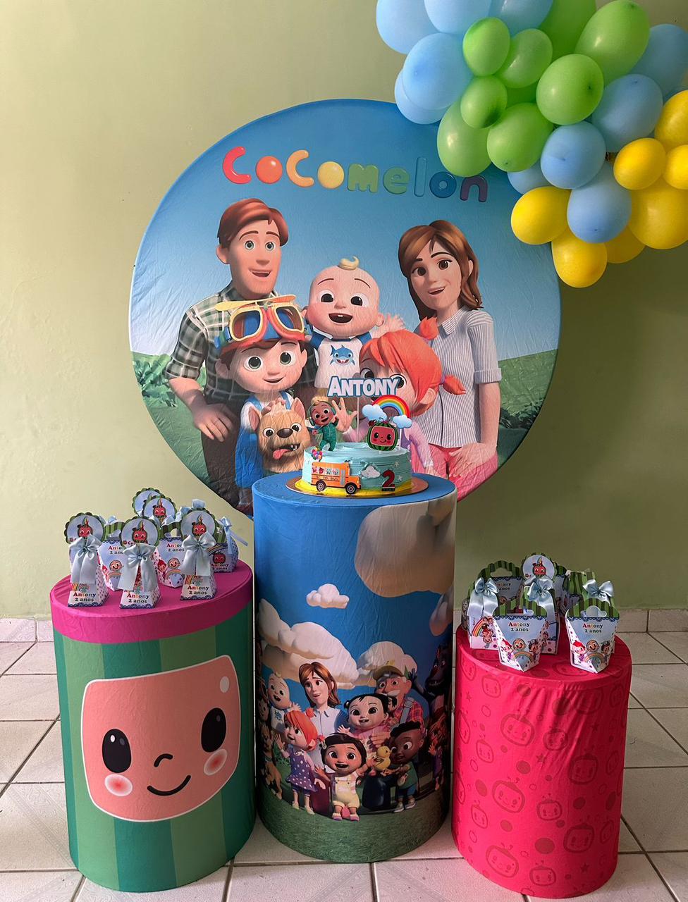 Festa Cocomelon - Tema infantil colorido