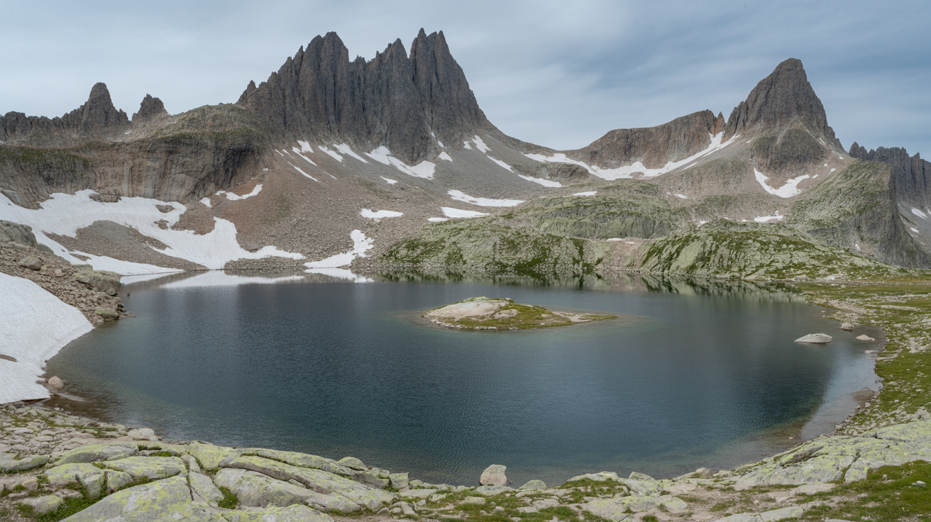 Schrecksee Bad Hindelang - Spektakulärer Hochgebirgssee auf 1813m mit Insel, schönster Bergsee der Allgäuer Alpen