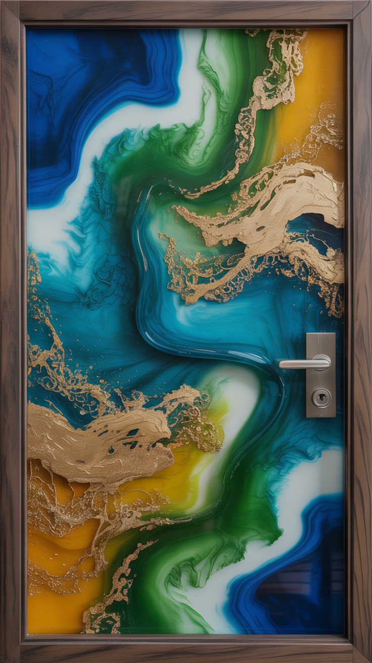 Custom resin door background