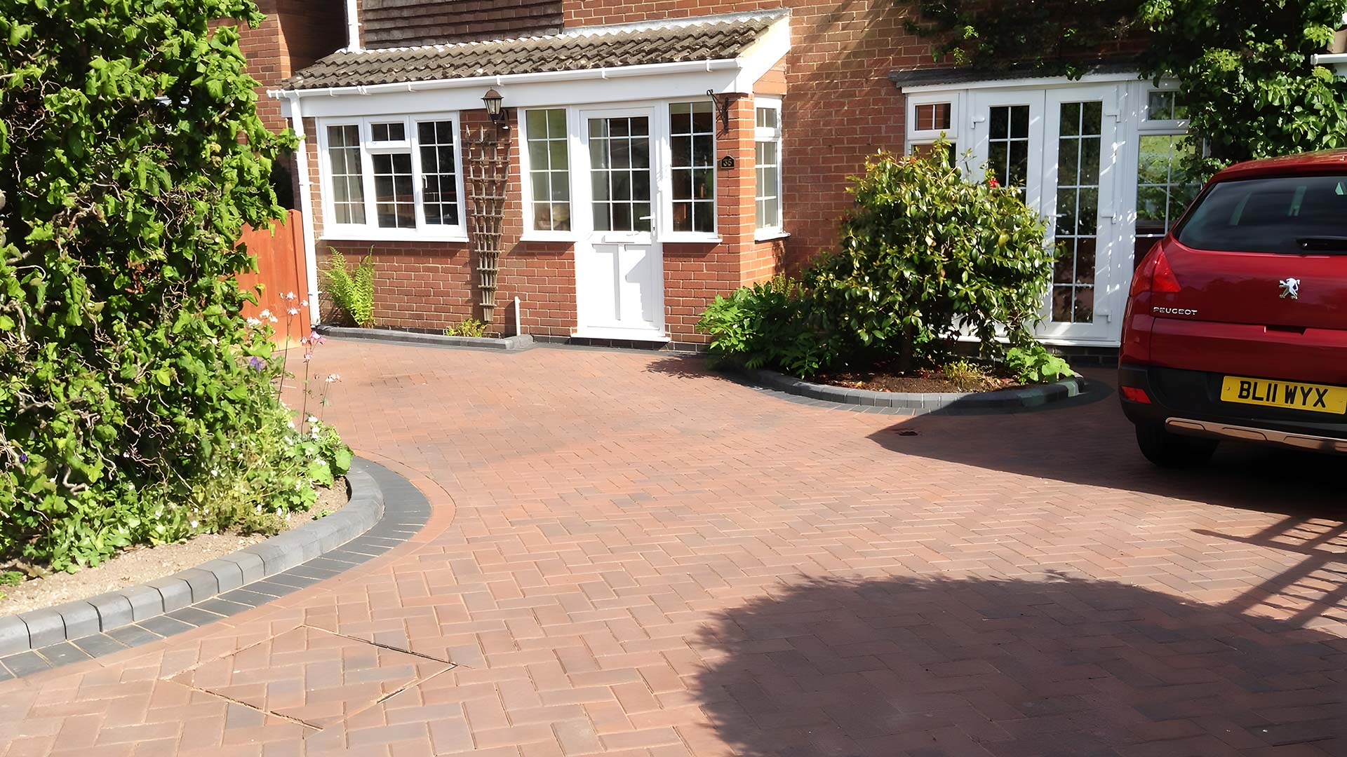 Completed block paving installation