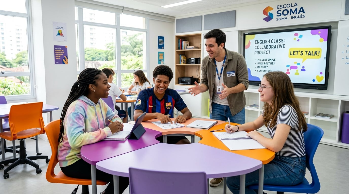 Turma reduzida de 3 alunos