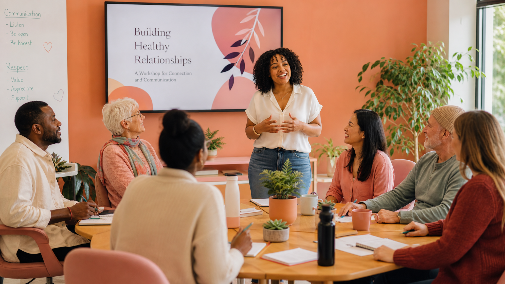 Workshop em grupo para casais - ambiente profissional e acolhedor