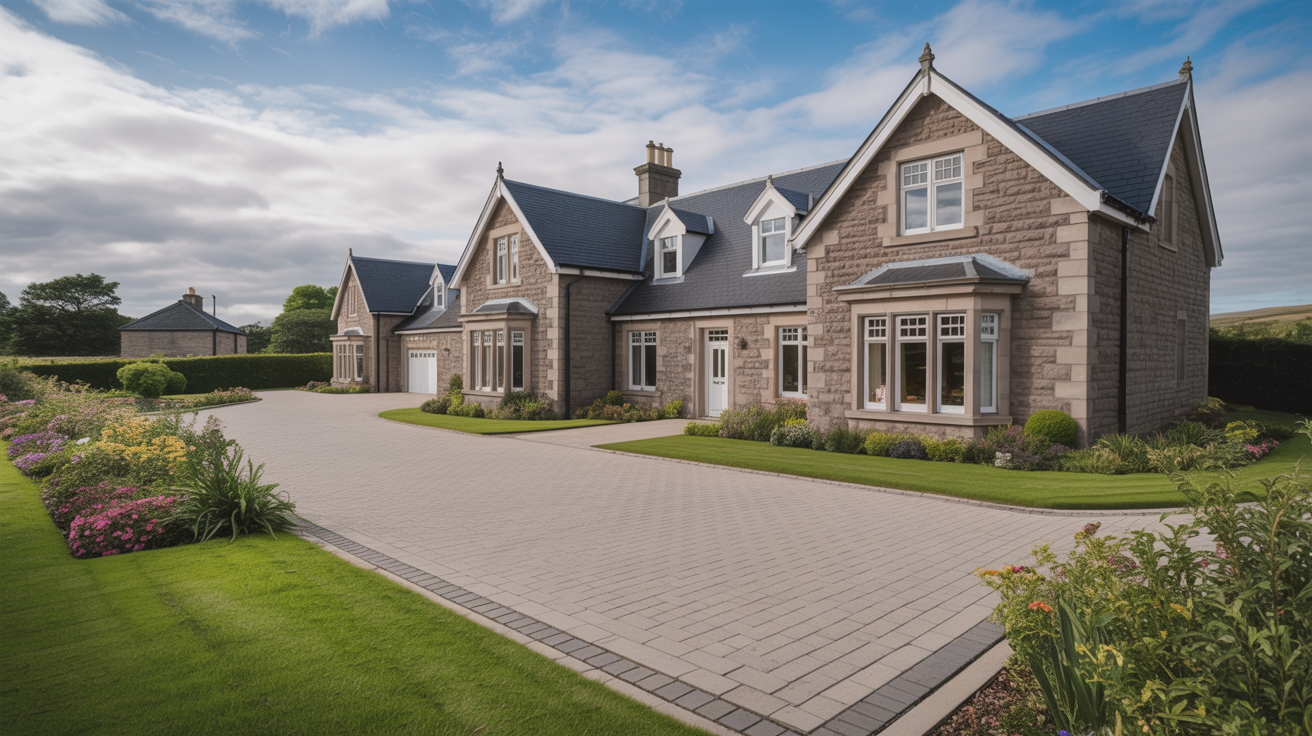 Beautiful Scottish house with clean driveway