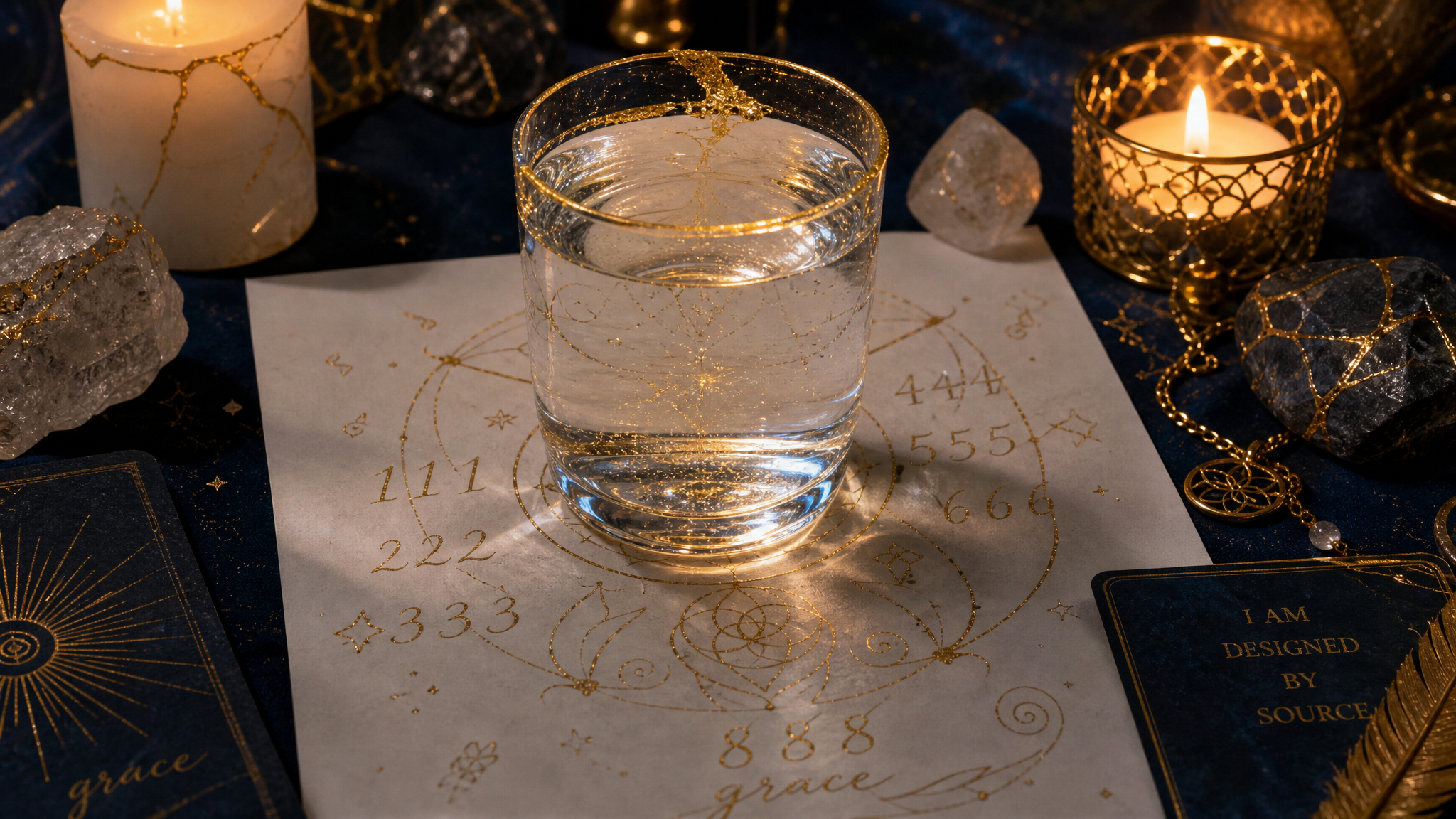 Rituale di attivazione con acqua informata e codici quantici
