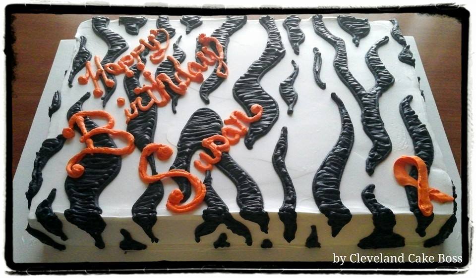Zebra Print Birthday Cake