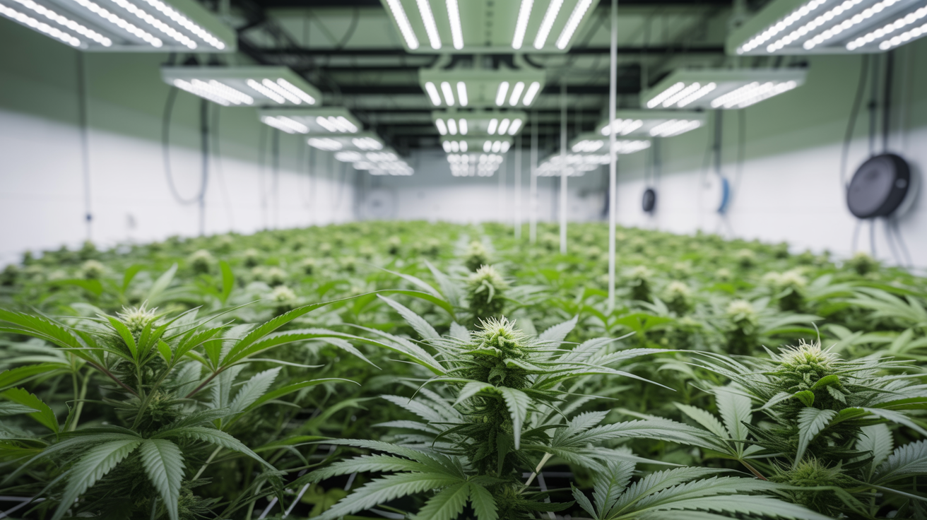 Homebudz smart indoor cannabis growing technology with LED lights and hydroponic systems