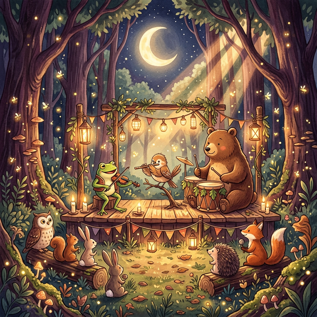 Portada ilustrada de La Orquesta de los Animales