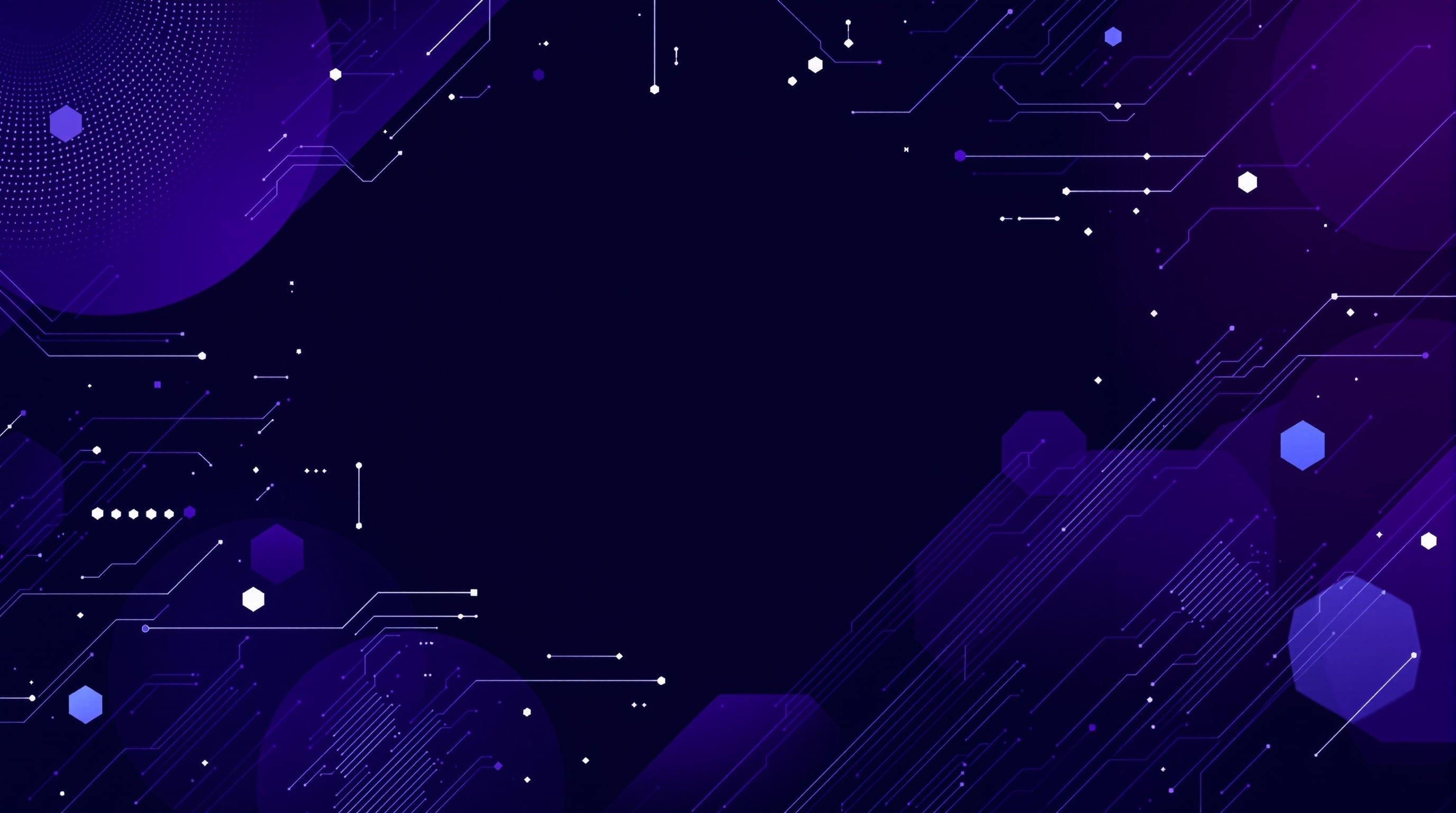 Abstrakte geometrische Formen in Lila- und Blautönen