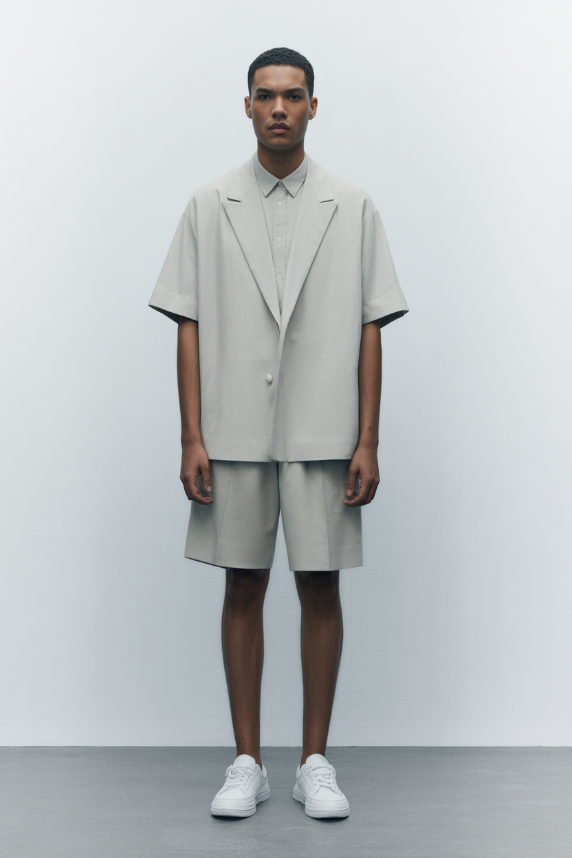 Bermuda Casual Cinza