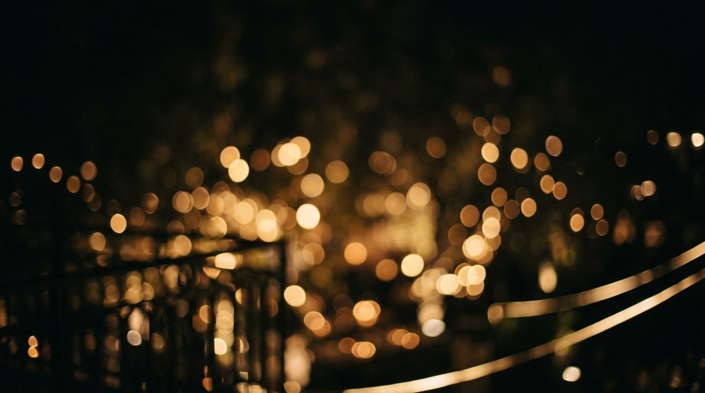 Atmosfera elegante com luzes douradas