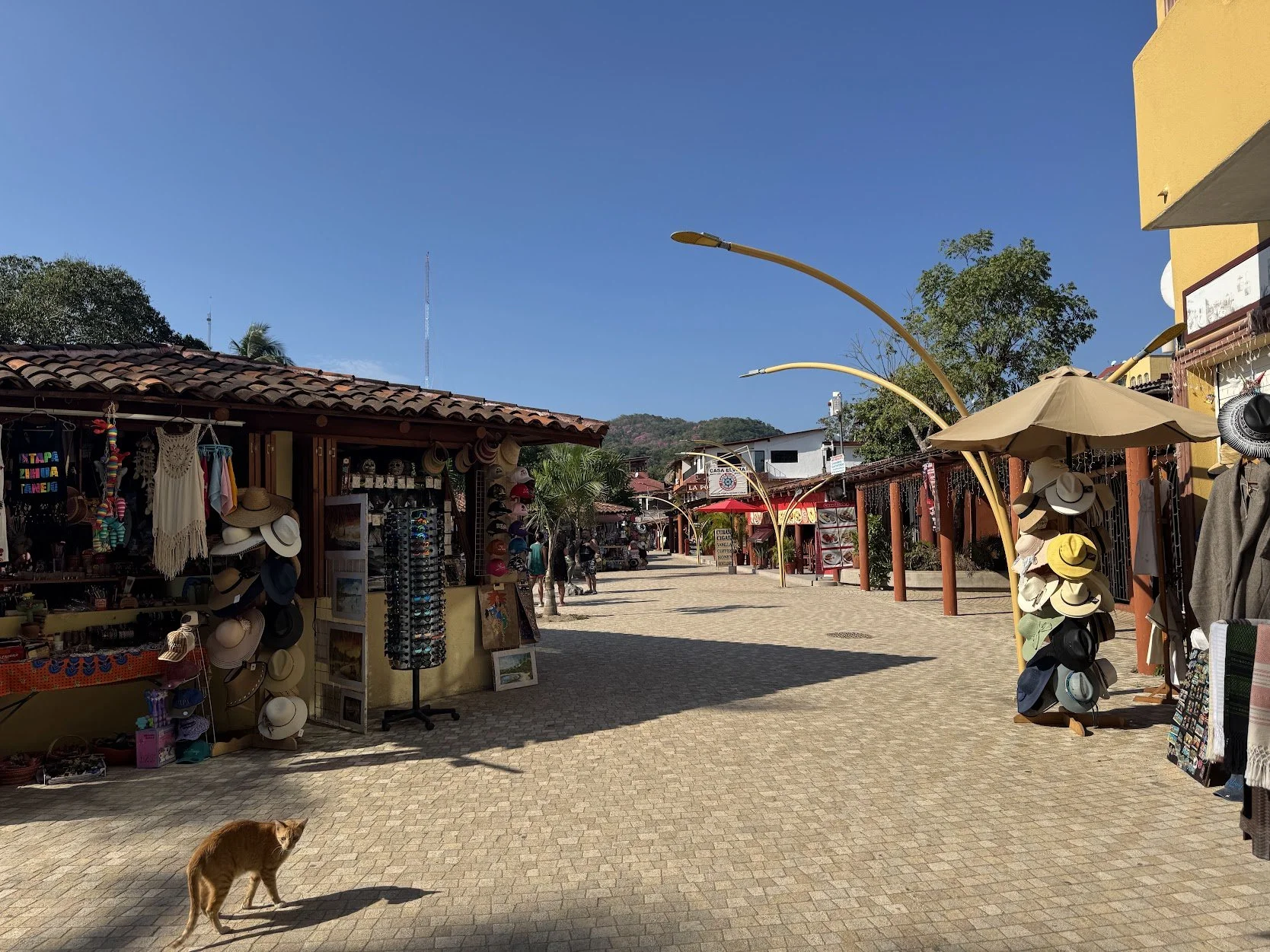 Colorful street in downtown Zihuatanejo