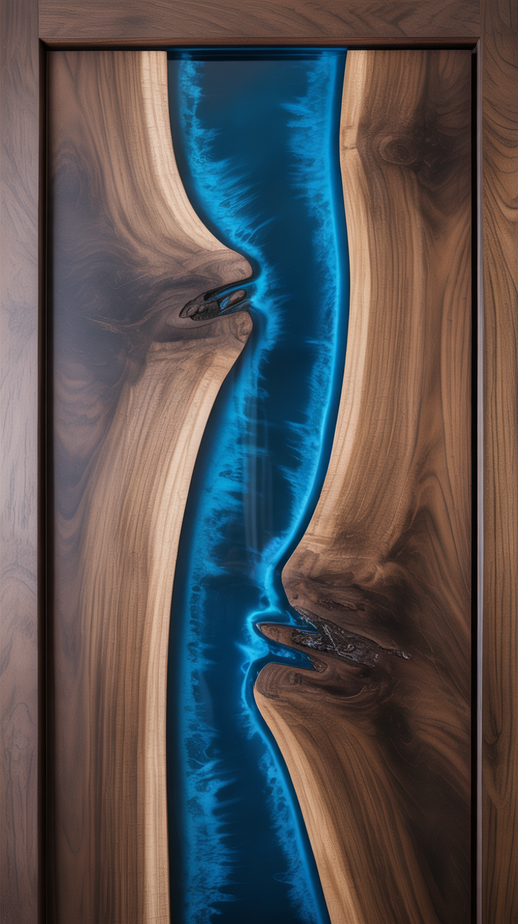 Blue Epoxy River Door