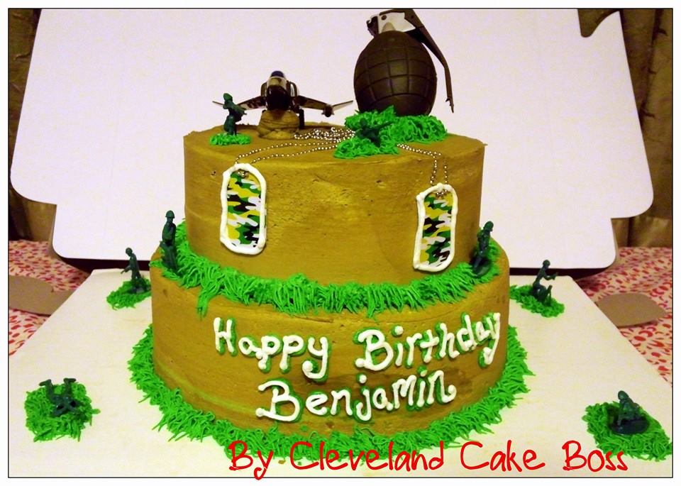 Army Camo Birthday Cake