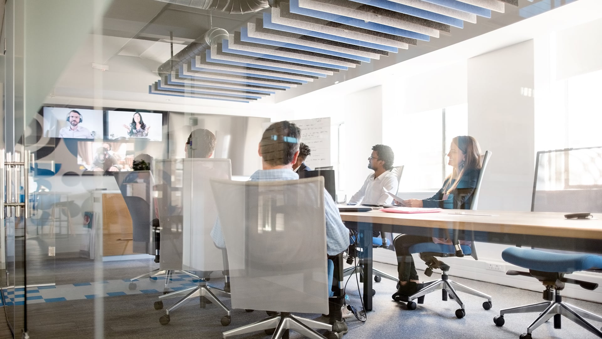 Professional team working in modern office