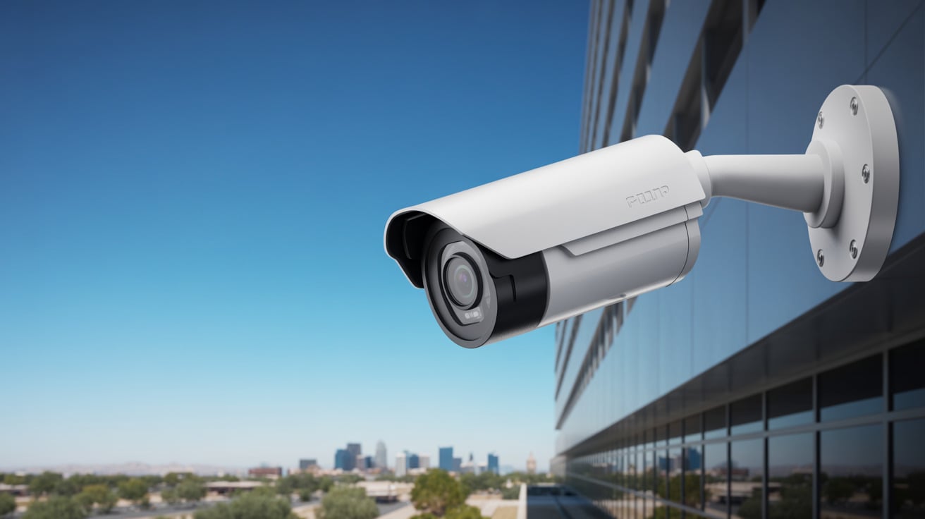 Professional security camera installed on Scottsdale commercial property