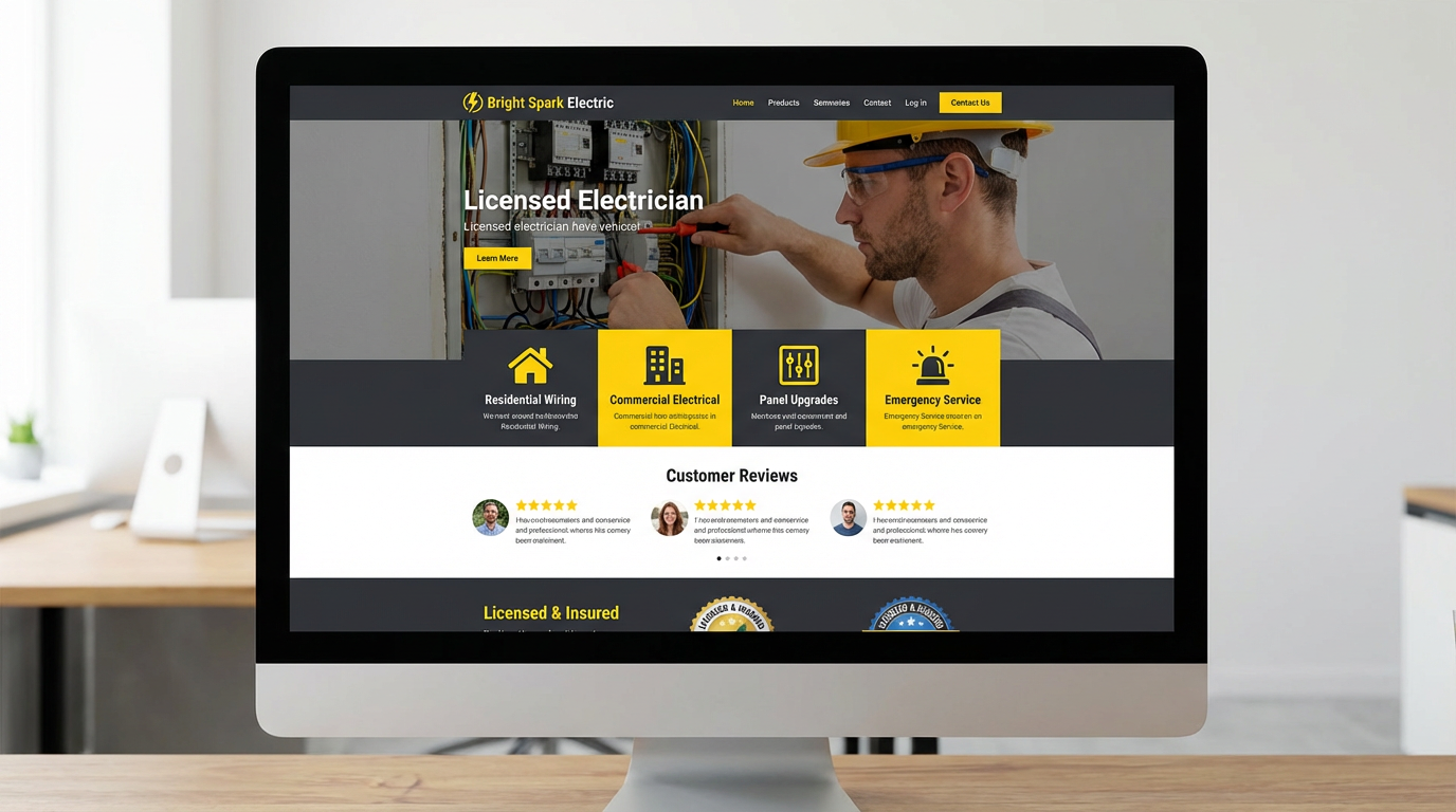 Bright Spark Electric website design
