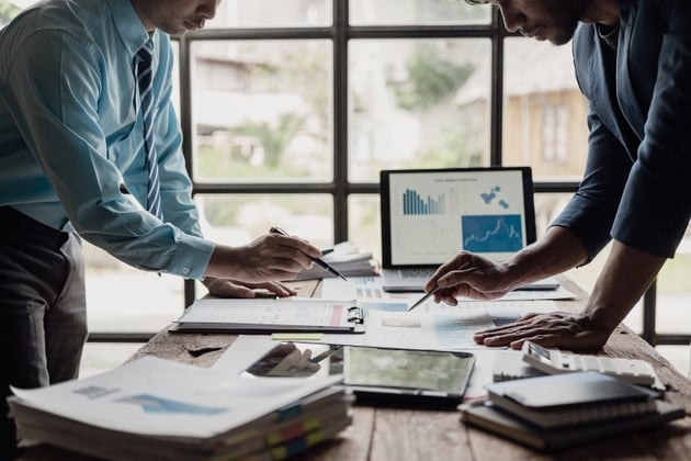 Capital and investment meeting between business partners