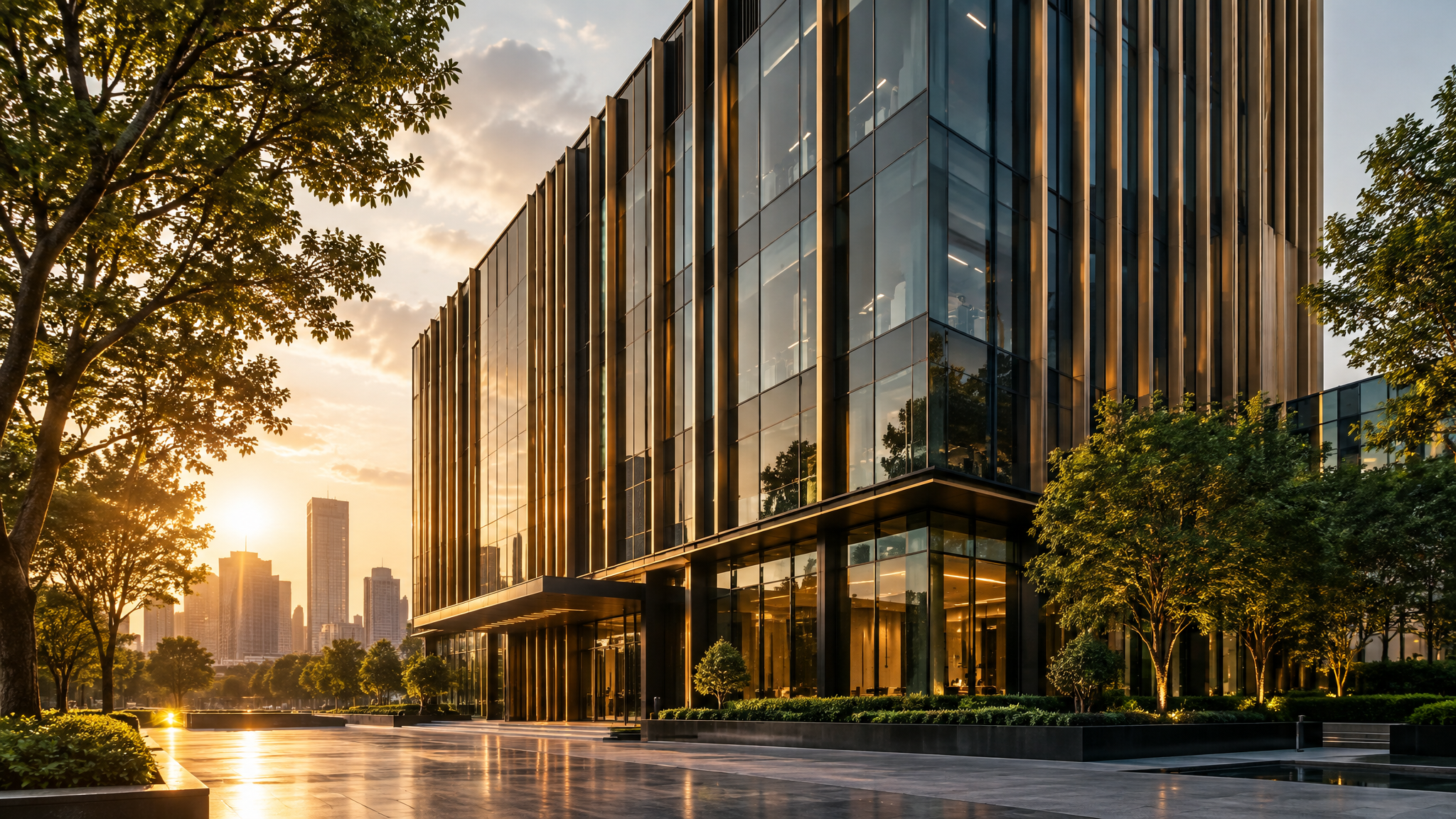 Modern commercial building managed by EVAC Group