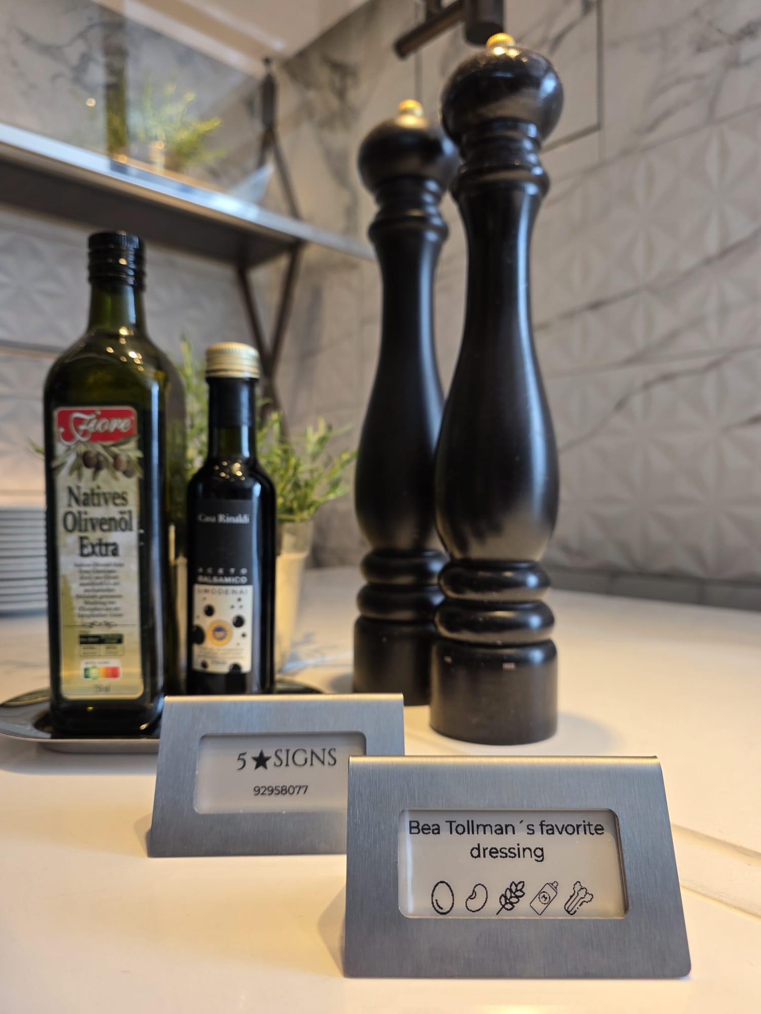 5-Star Signs digital buffet displays in elegant serving area