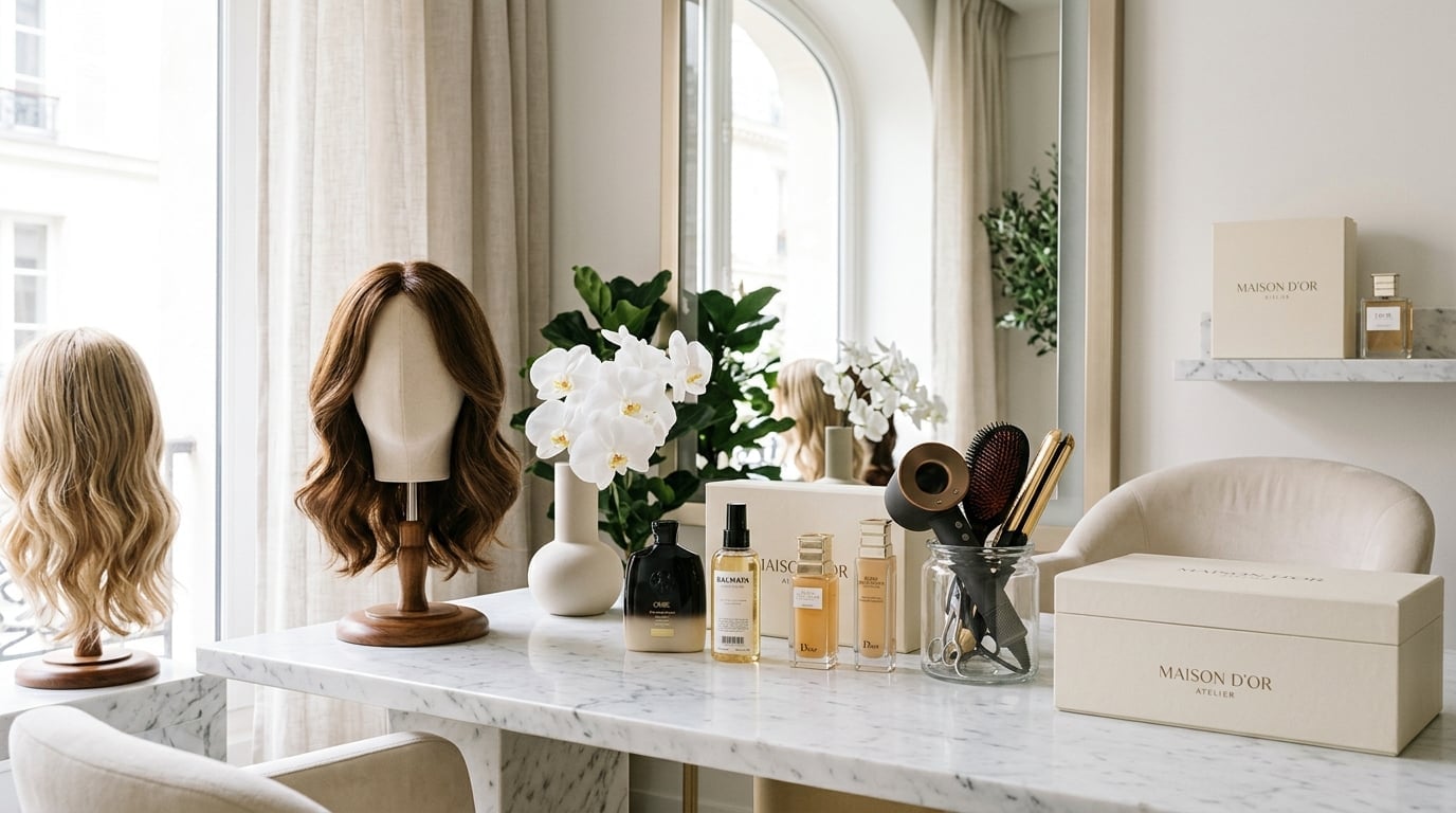 Luxora Hair atelier workspace