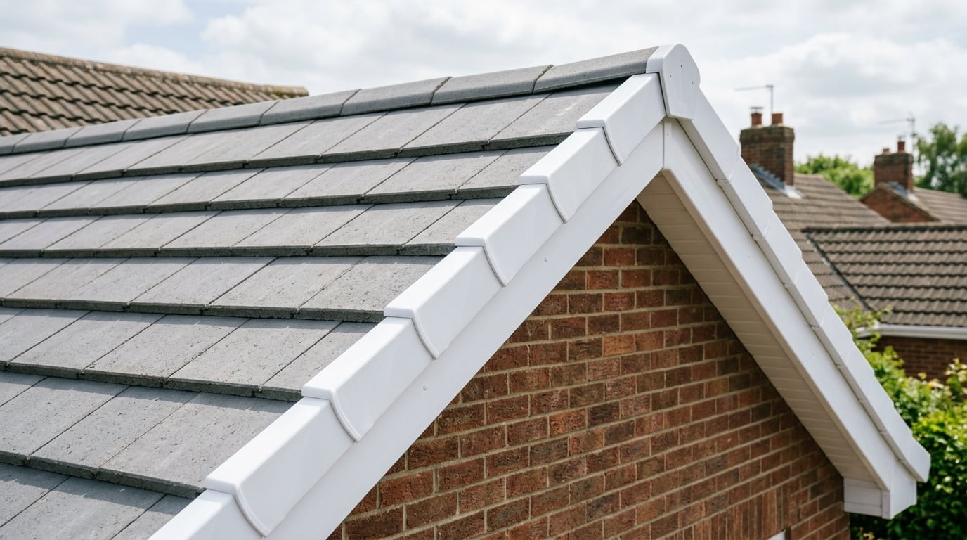 Dry verge system installed on gable end
