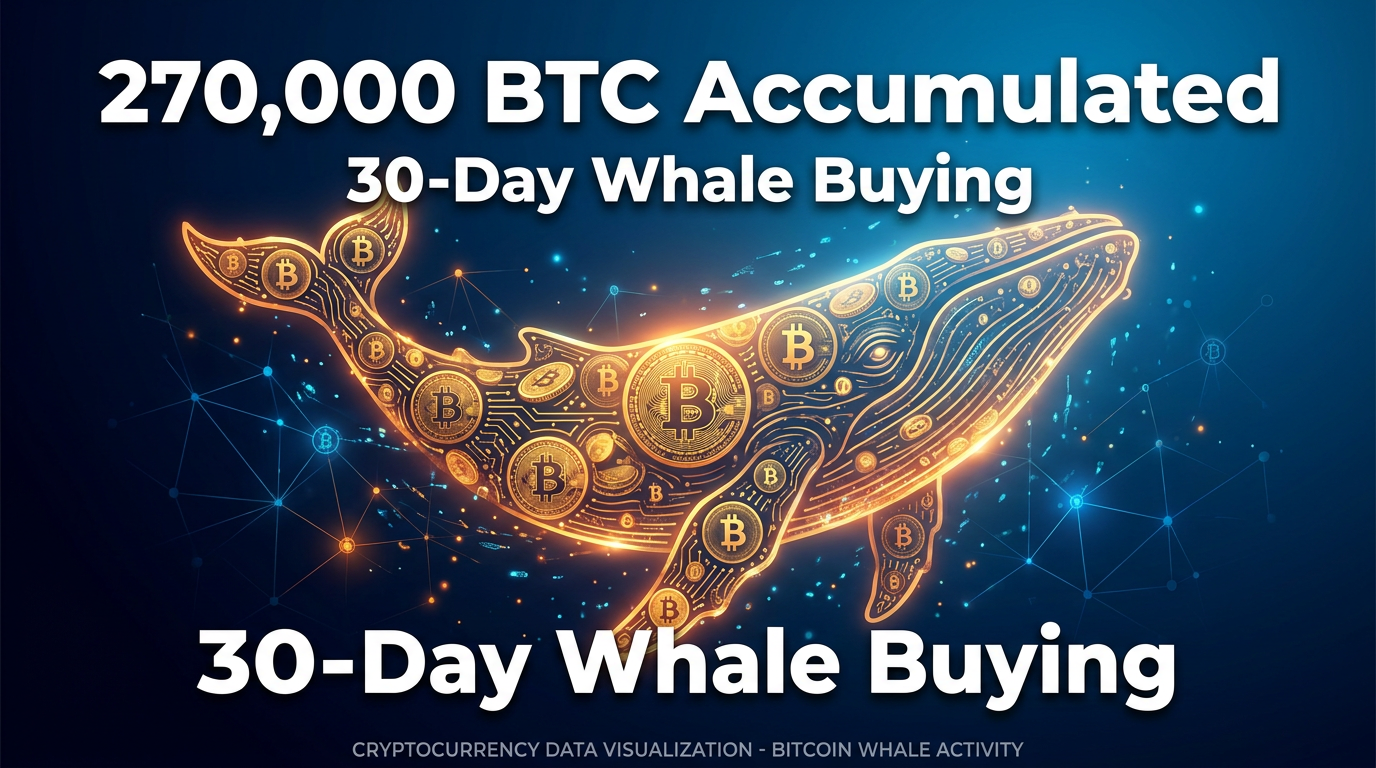 Bitcoin whale accumulation of 270,000 BTC in 30 days supporting the Bitcoin $80K May 2026 rally