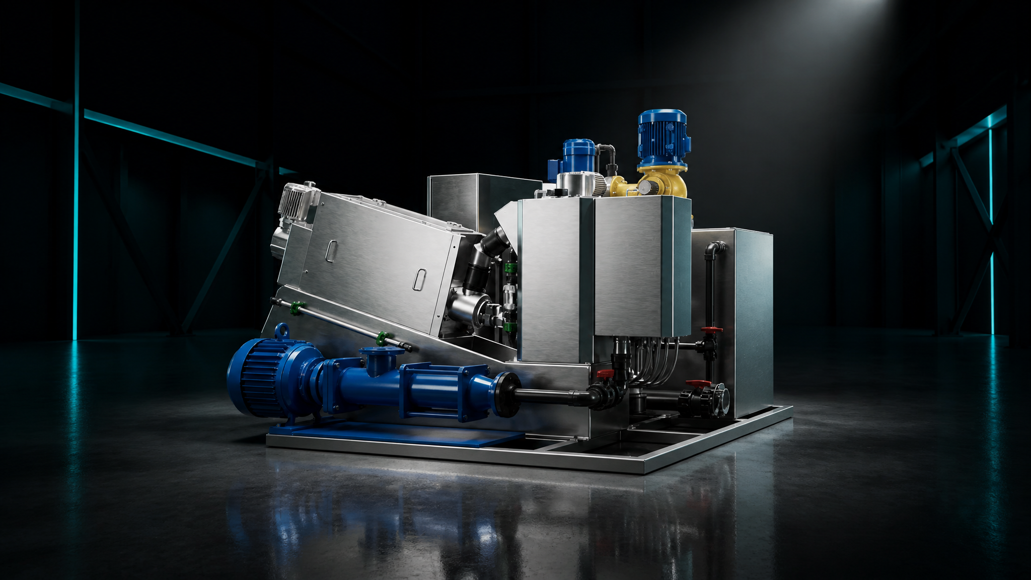 Skid-mounted package with pump and dosing equipment