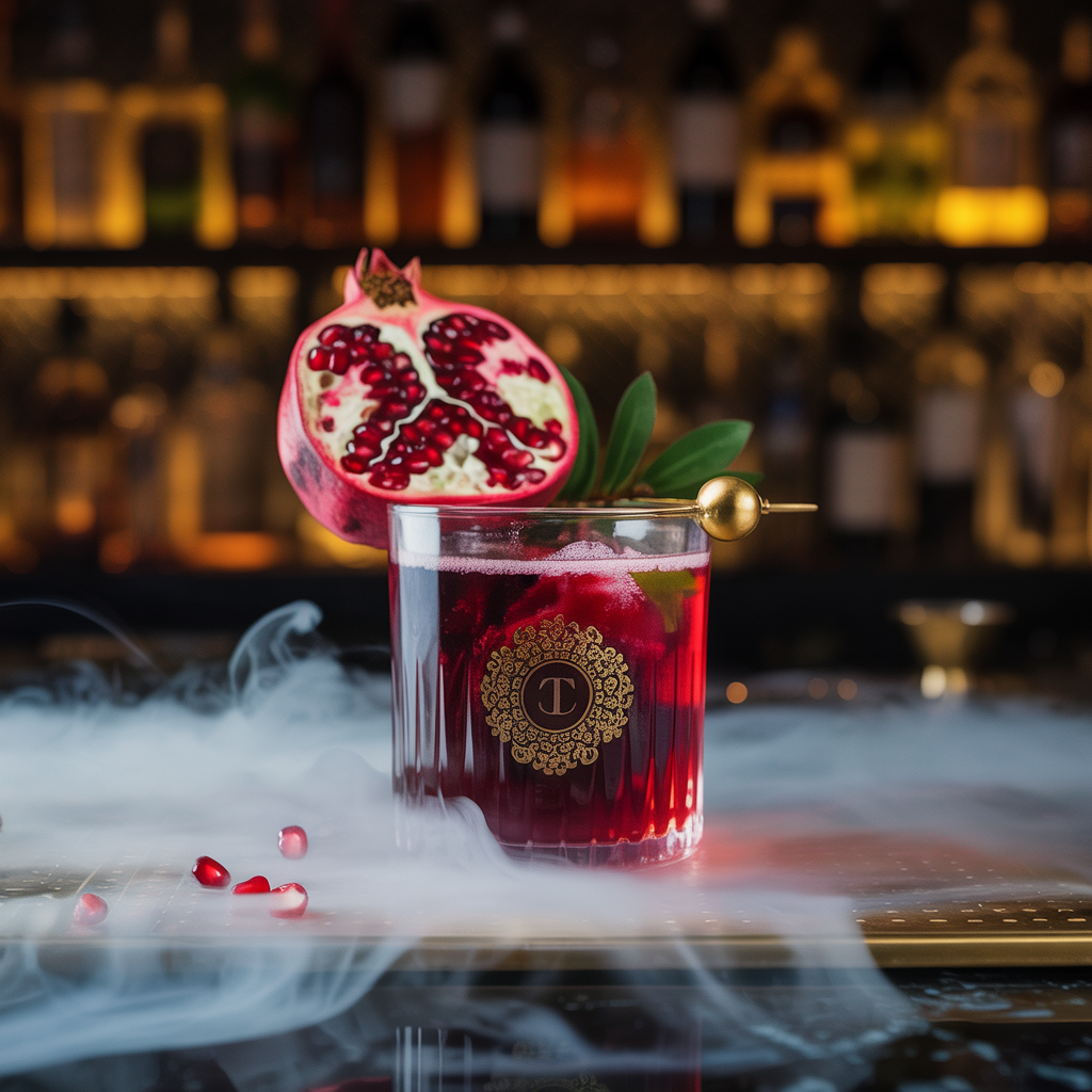 Artfully crafted signature cocktail with fresh garnishes at Carnys bar Encino