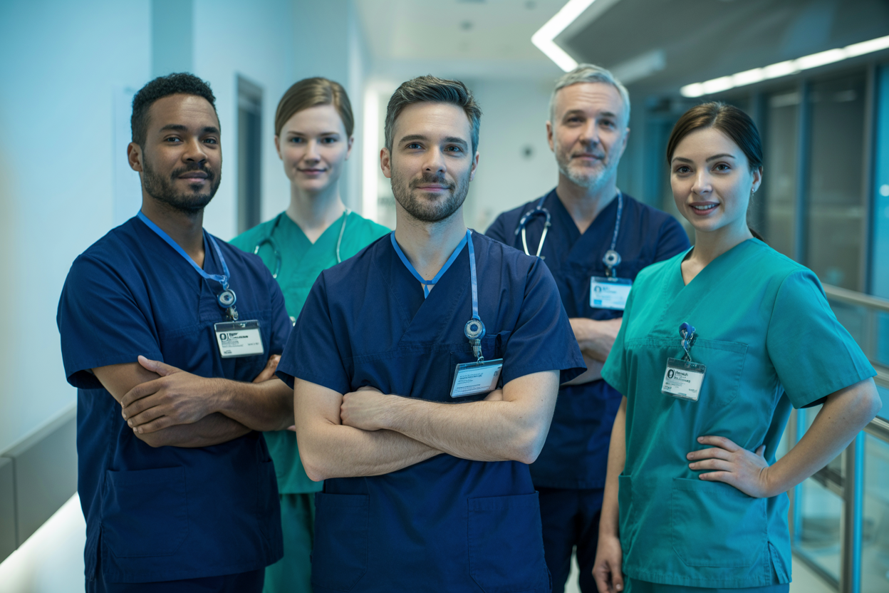 Salt City Anesthesia team members in scrubs at a Kansas hospital