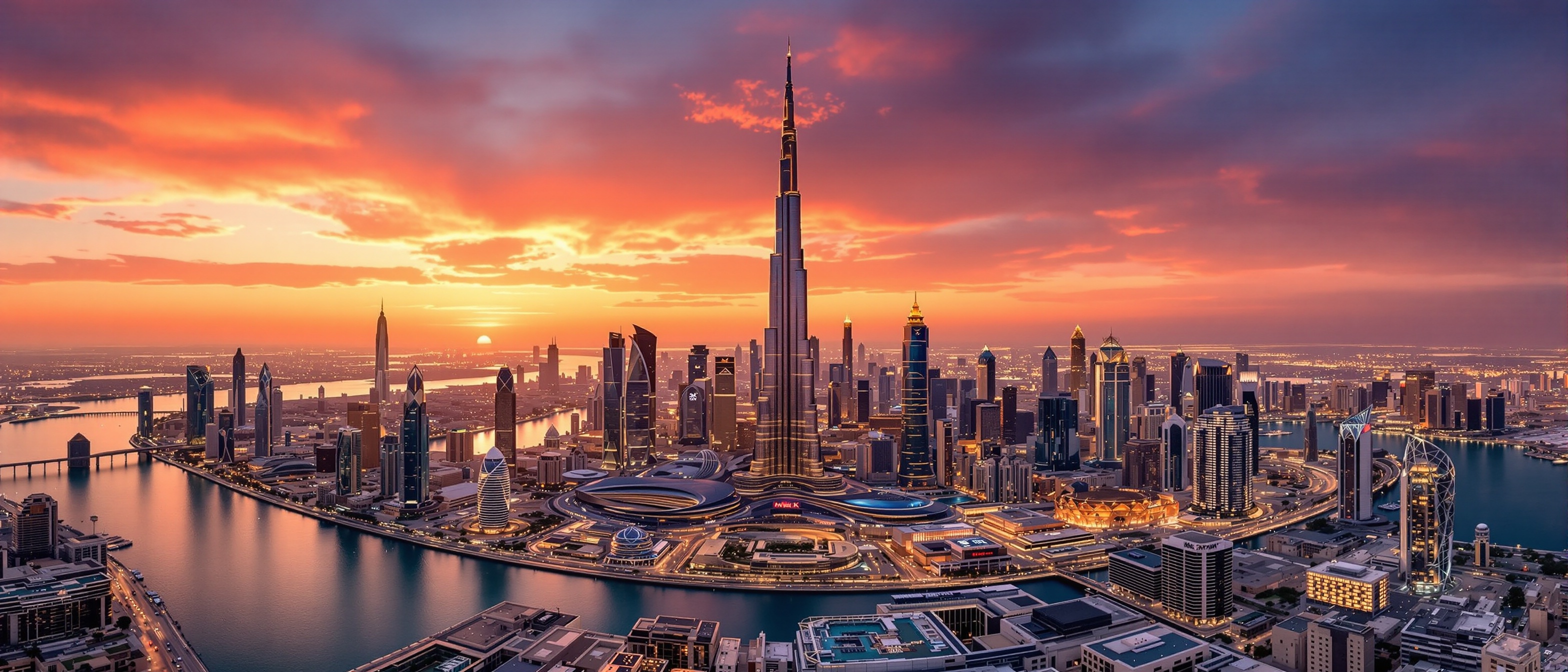 Dubai Skyline with Burj Khalifa