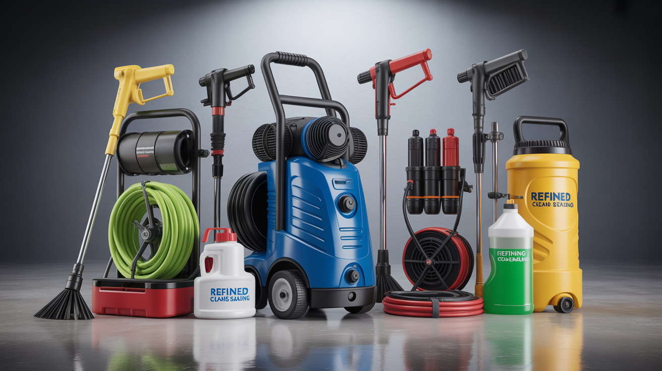Professional cleaning equipment used by Refined Cleaning & Sealing