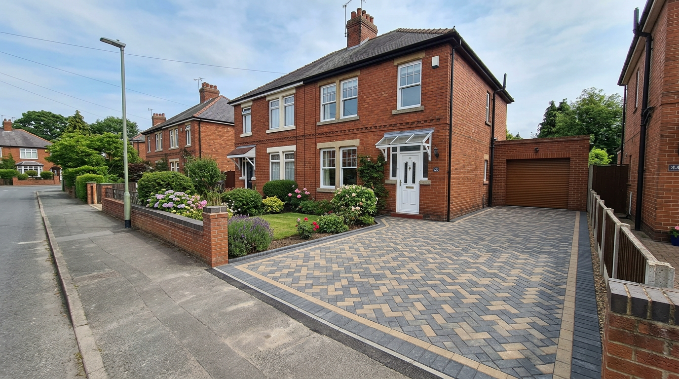 Block paving driveway