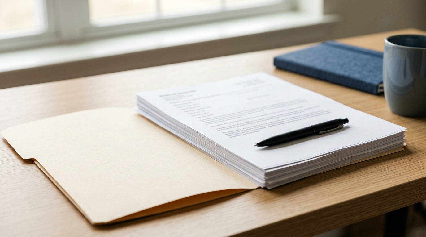A veteran gathering new medical records and evidence to reopen a denied VA claim
