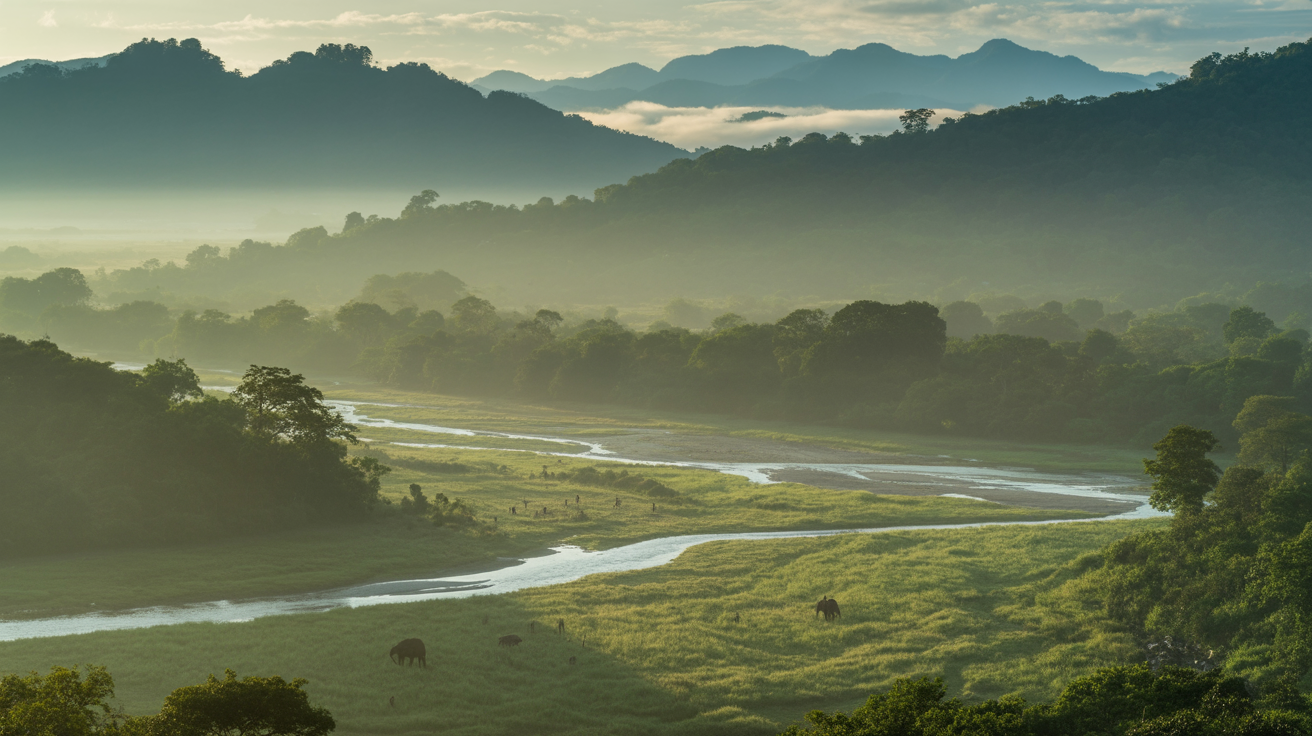 Manas National Park panoramic view