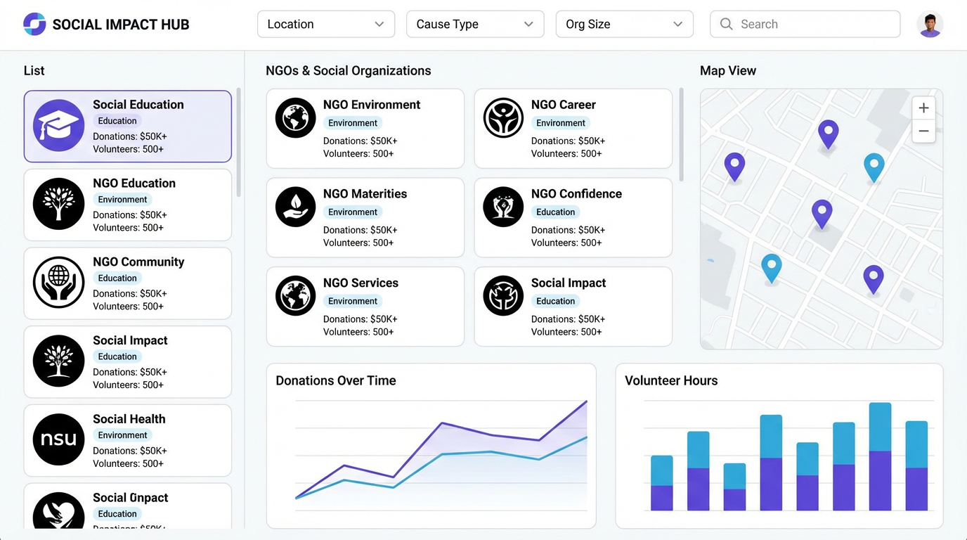 Organizaciones en la plataforma
