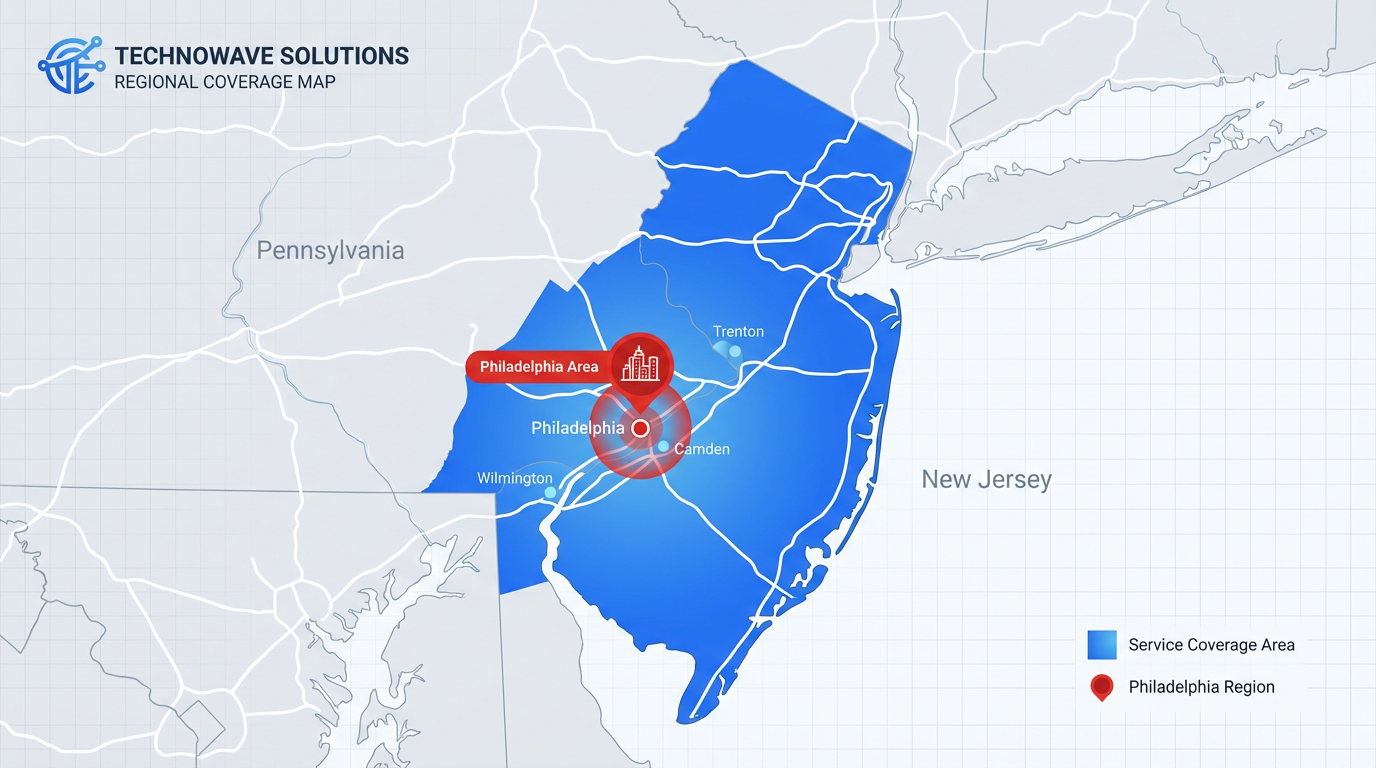 Service area - New Jersey and Philadelphia