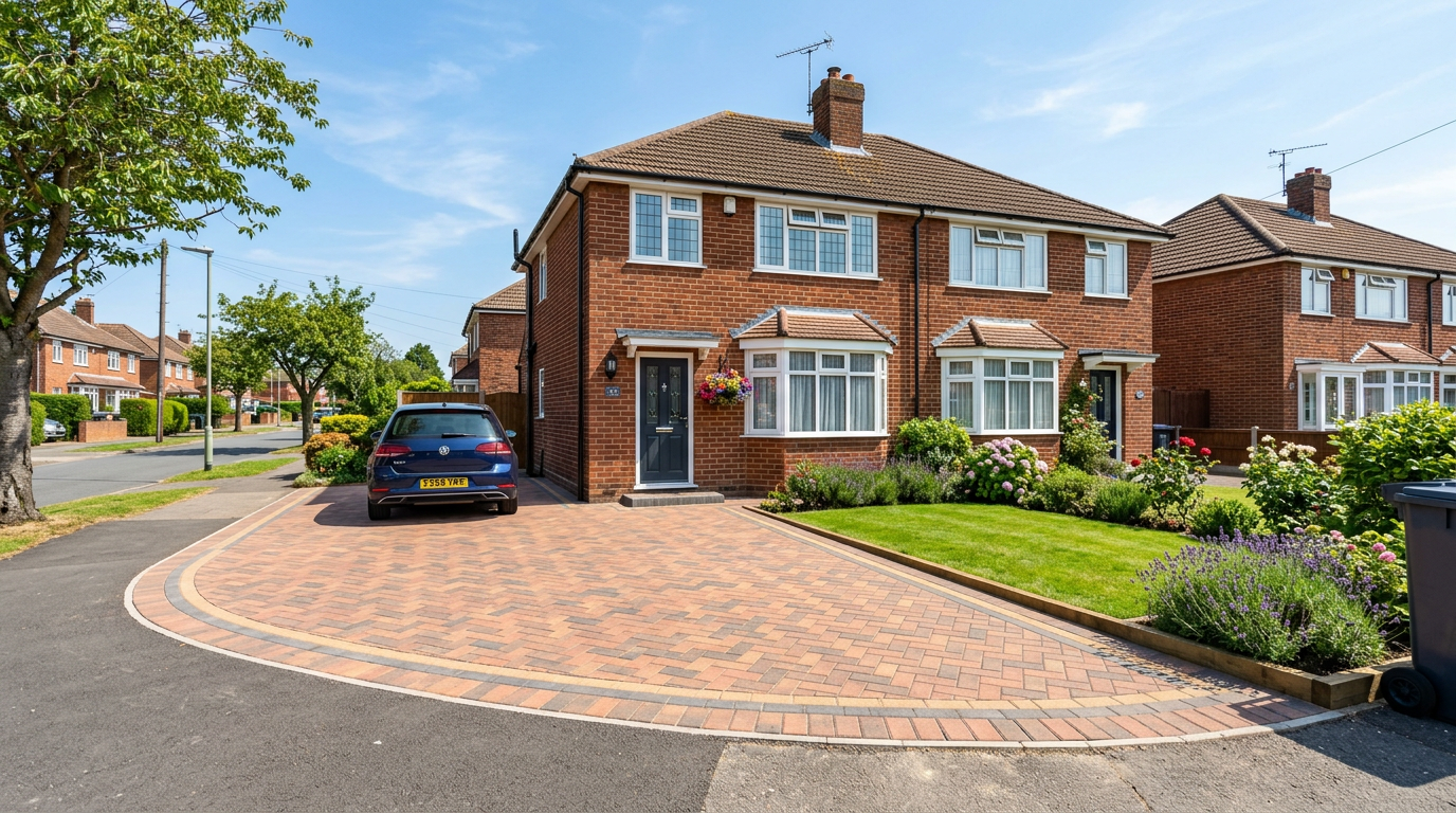 Block paving driveway