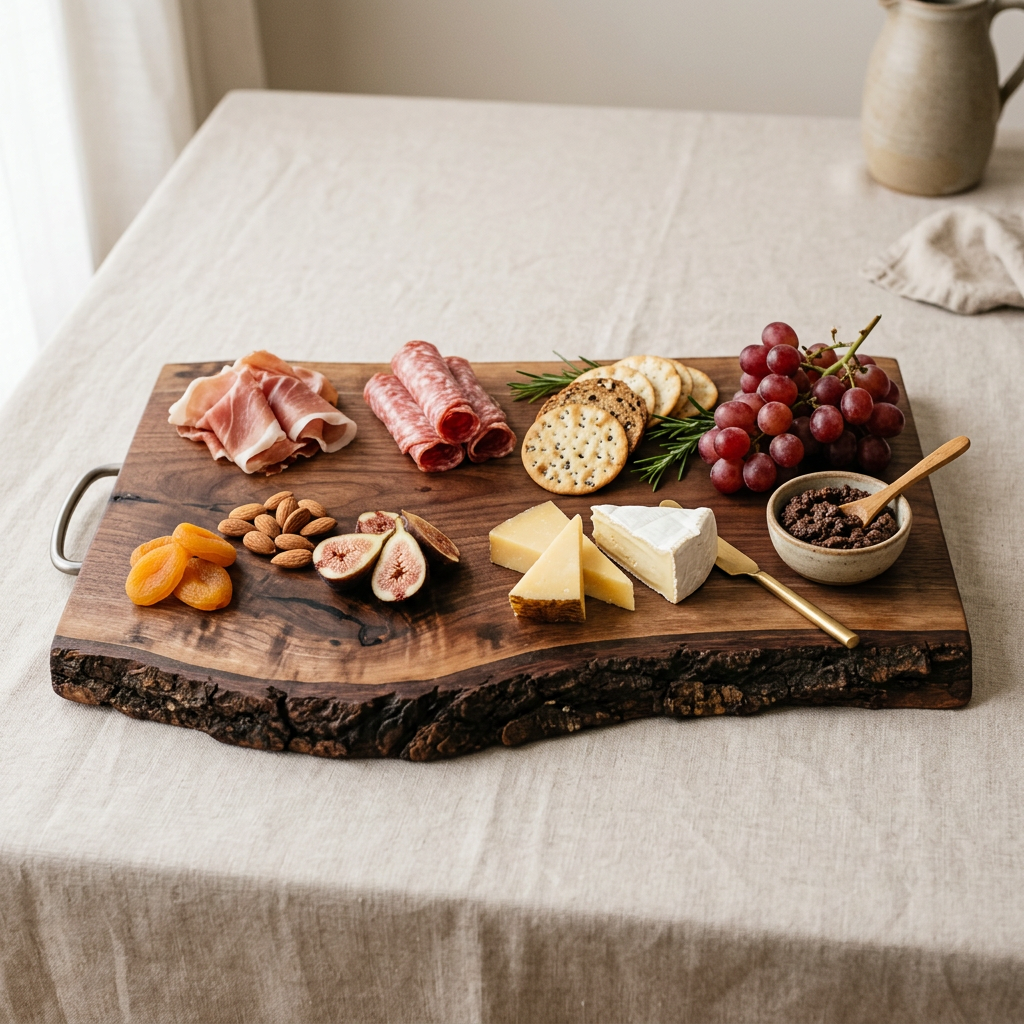Live-Edge Walnut Serving Board