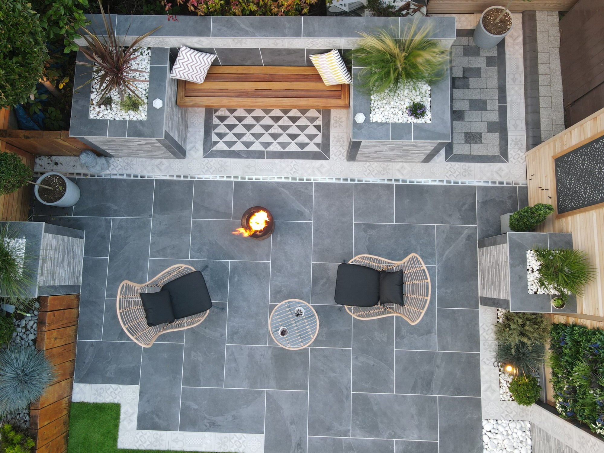 Patio with seating