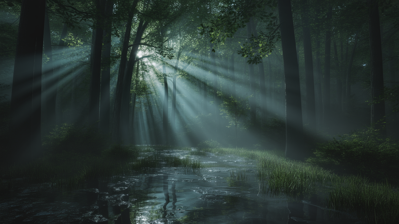 Forest volumetric light
