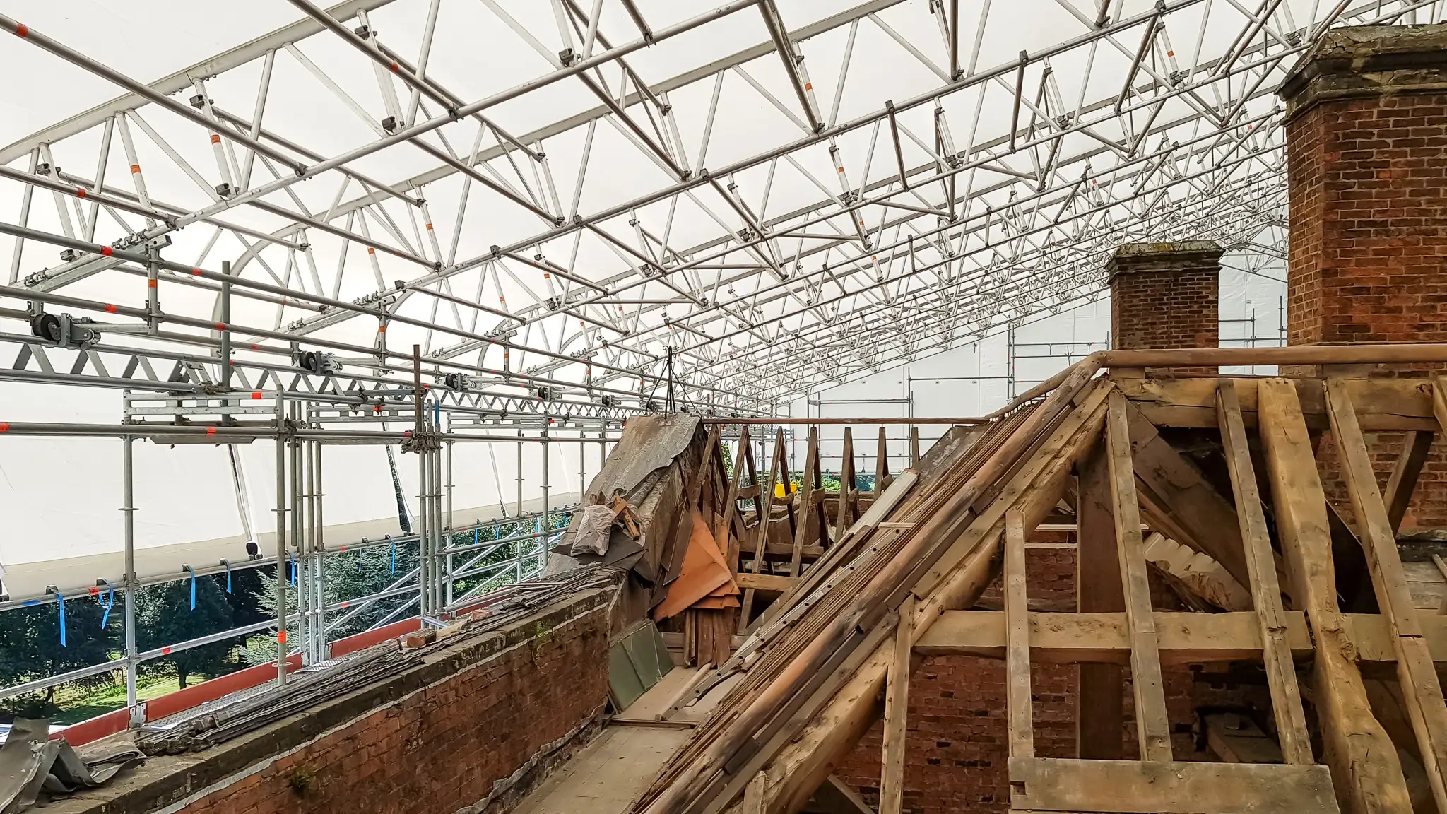 Roofing renovation project
