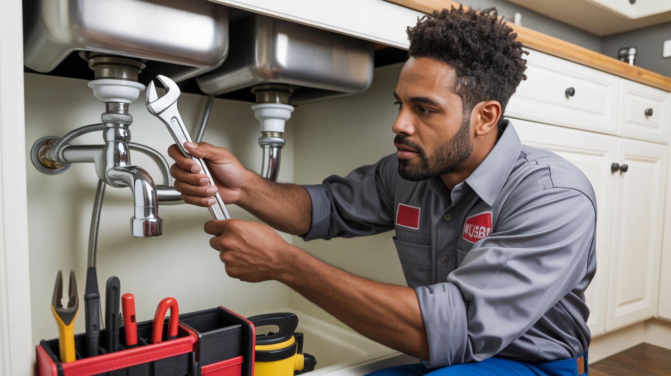 Licensed plumber providing home plumbing services