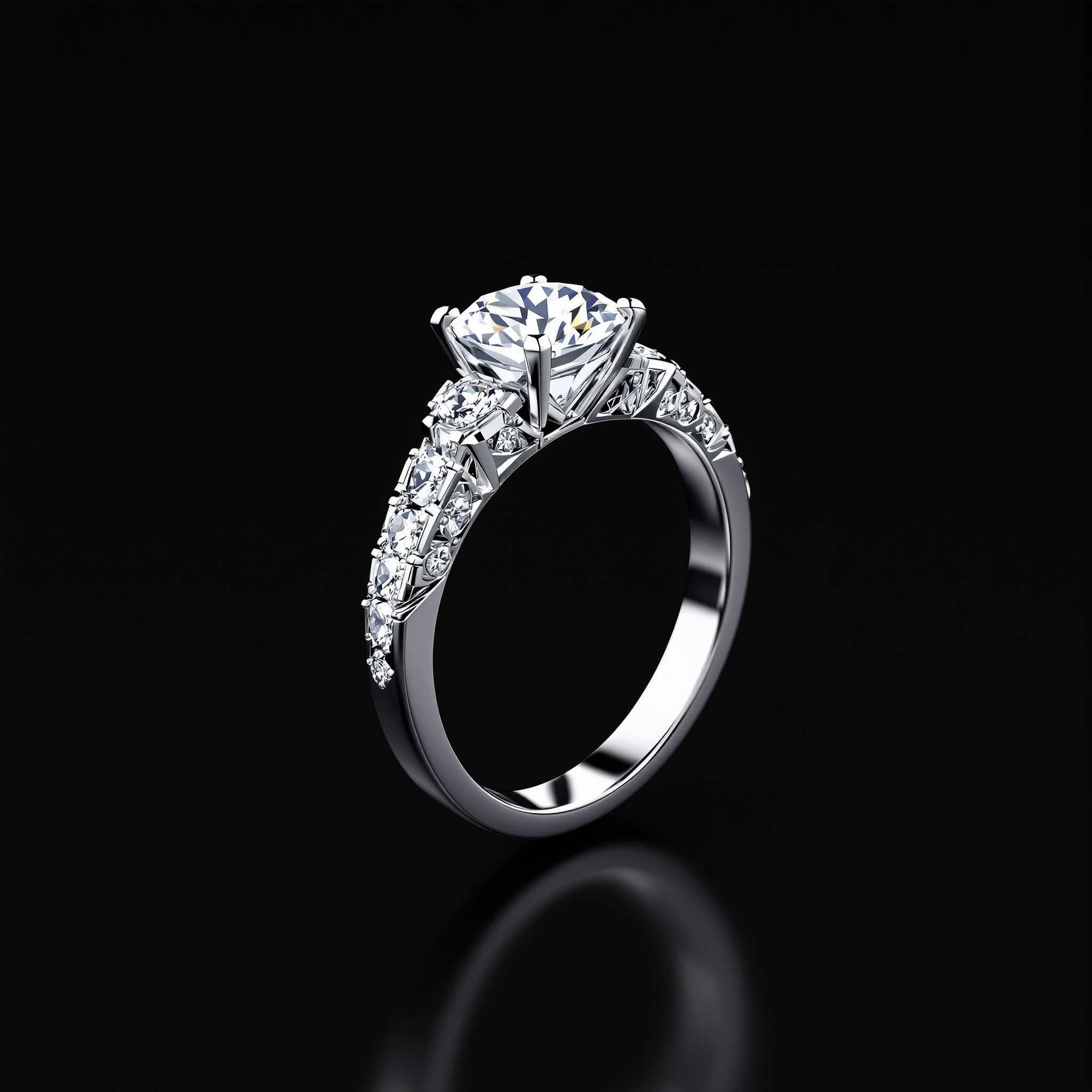 3D CAD rendering of custom jewelry design