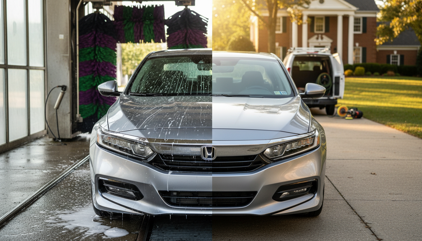 Car wash vs mobile detailing comparison