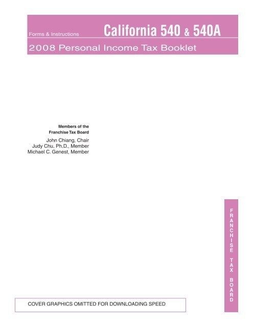 Portada del libro: 2025 Personal Income Tax Booklet (Form 540)