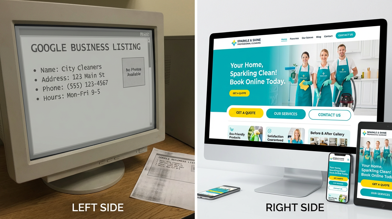 Before and after: no website vs professional website