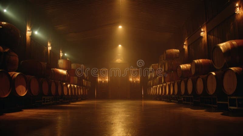 Premium wine cellar with atmospheric lighting