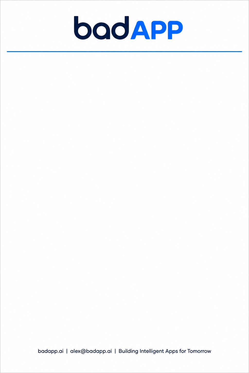 badAPP branded letterhead template